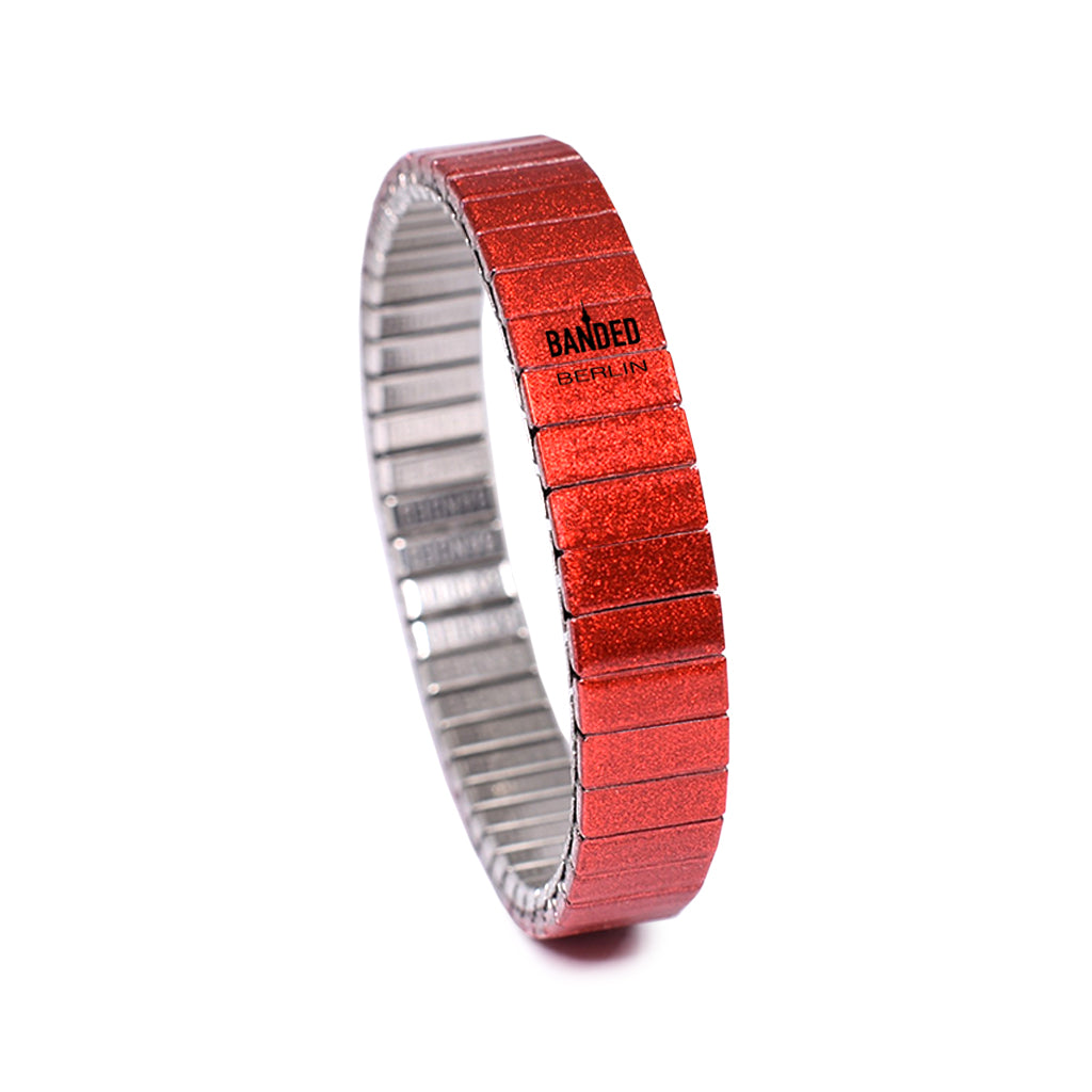Red Simplicities 10mm Ultra Slim Metallic Finish by Banded Bracelets