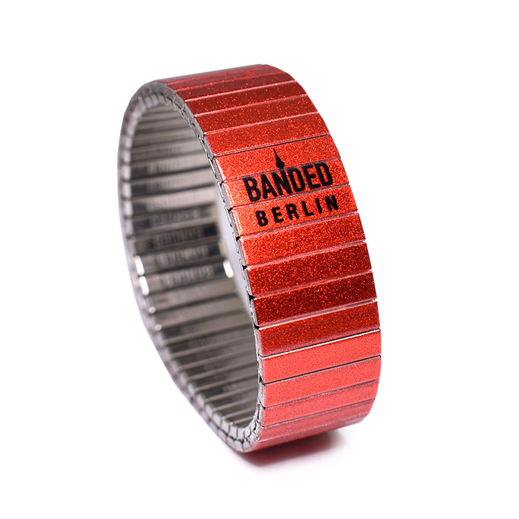 Red Simplicities 18mm Metallic Finish  by Banded Bracelets