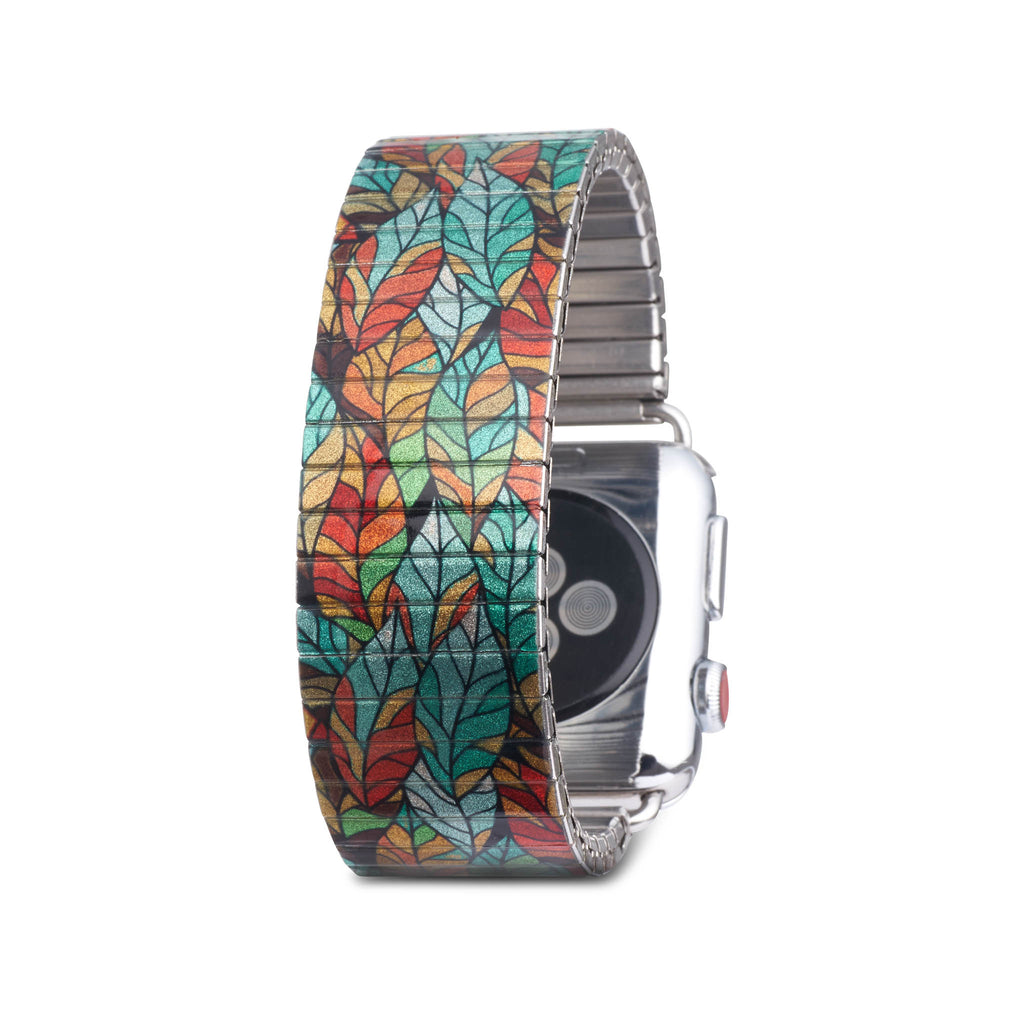 Autumn Hues Stained Glass Leaf - Banded for Apple watch by Banded Bracelets