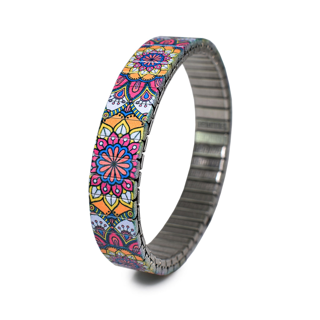 Bora Bora - Passiflora  Hyacinthiflora 10mm Classic Finish A yearning for moments of space and stars back in the magical arms of translucent waters and cascading fauna of pink, blues, orange hues. This band takes you back to your first glimpse of the Pacific Ocean, a love affair of seismic emotion. 