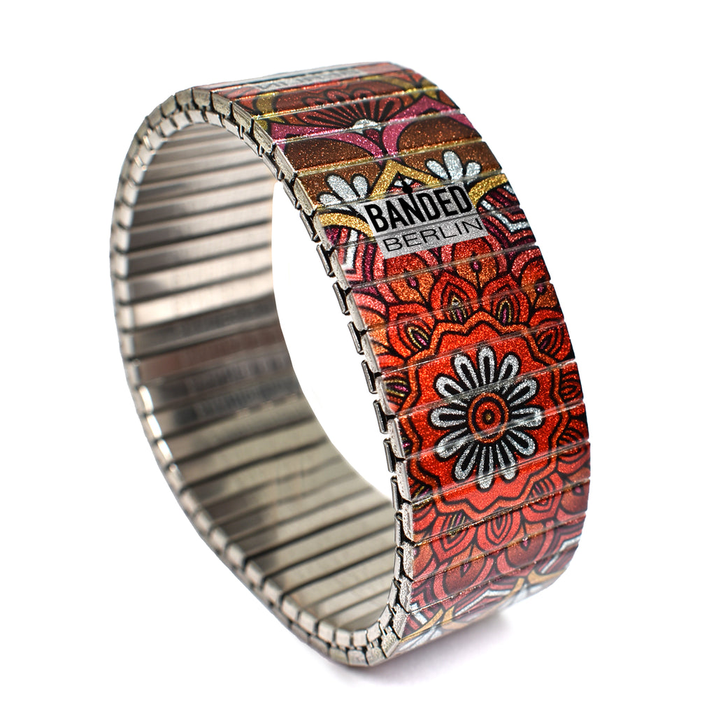 23mm - Mandalas Métallique - Postcard from Sedona  Banded's Metallic take on our Best selling Mandala styles from our Air Banded collection that we sell onboard Lufthansa & Swiss airlines.