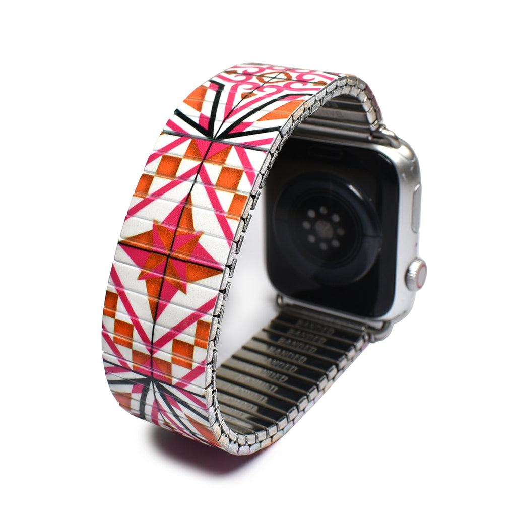 Back view- AZULEJO - Castillo Bil Bil - Banded™ Smart Watch Classic Finish © 2024 Banded Bracelets