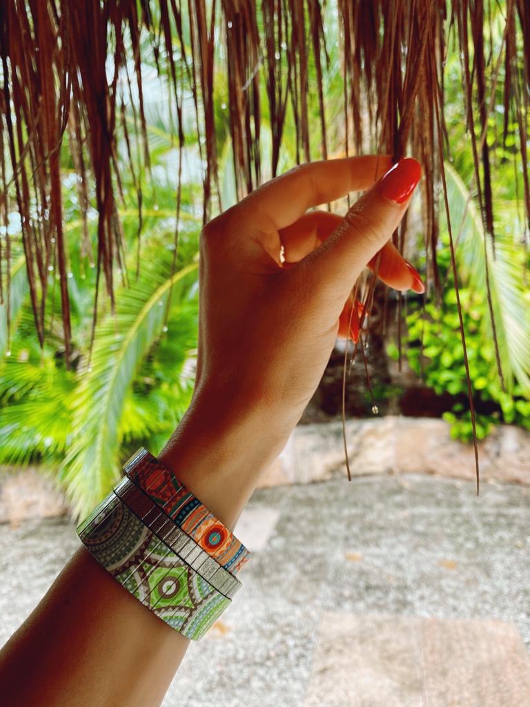 Jungle love with Banded Bracelets Caribbean Tiles Collection
