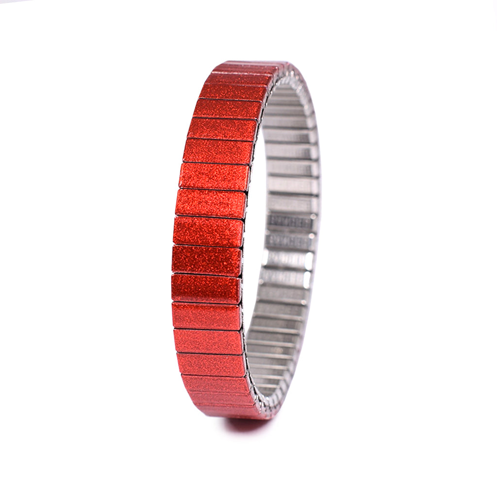 Red Simplicities 10mm Ultra Slim Metallic Finish by Banded Bracelets