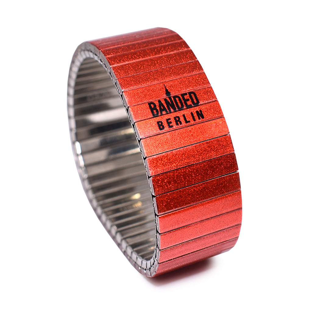 Red Simplicities 23mm Metallic Finish  by Banded Bracelets