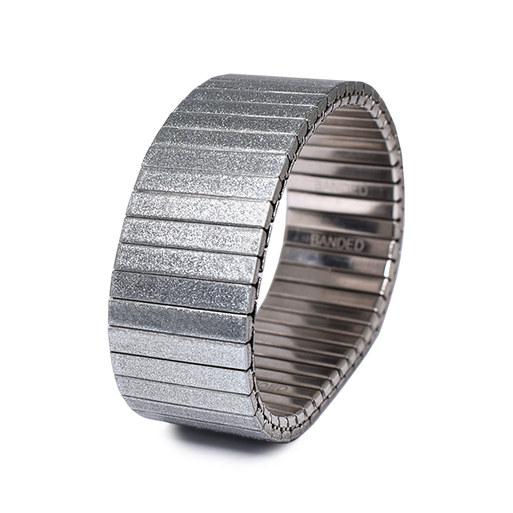 Silver Simplicities 23mm Metallic Finish Banded Bracelets