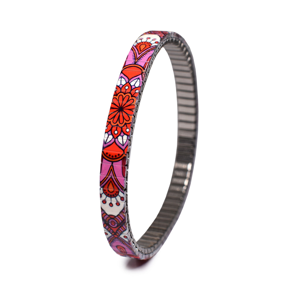 Forever Summer - Pomegranate - 6mm - Classic   Florale Muster in Granatapfelrot, strahlendem Weiss und leuchtendem Pink - lebendig wie ein Nachmittag auf dem Las Dalias Hippiemarkt in Ibiza. Ein fruchtiger Design-Cocktail für Deinen ewigen Sommer.