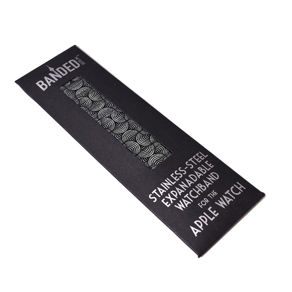 Rorshack Metallic - Banded Apple Watch band Stainless steel, nickel free, scratch and watch proof.  Made in Berlin by Banded Berlin Bracelets