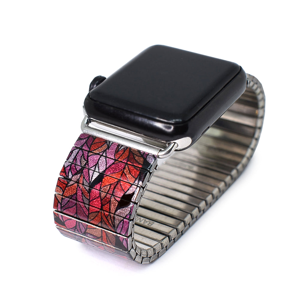 Rosa Stained Glass Leaf  - Apple watch band