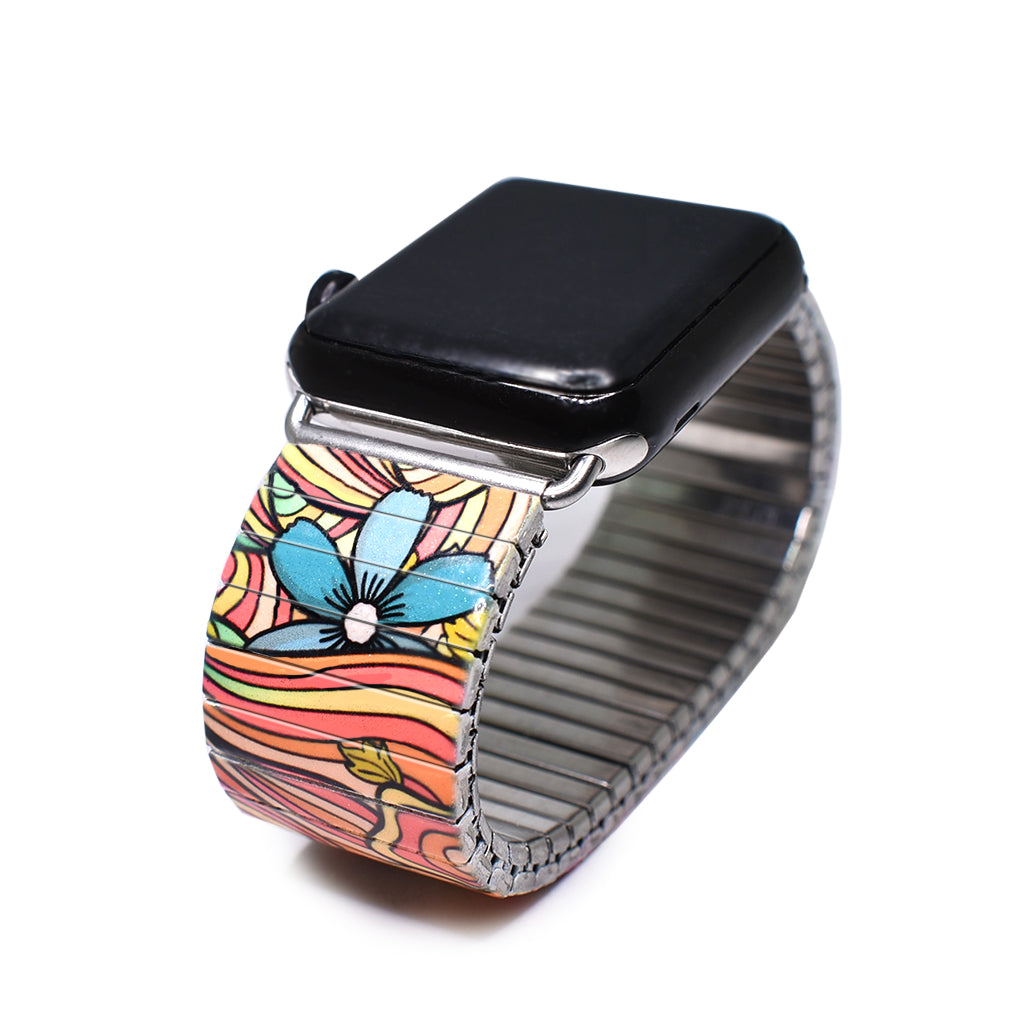 Squiggle-Flower- Pop-Apple watch banded