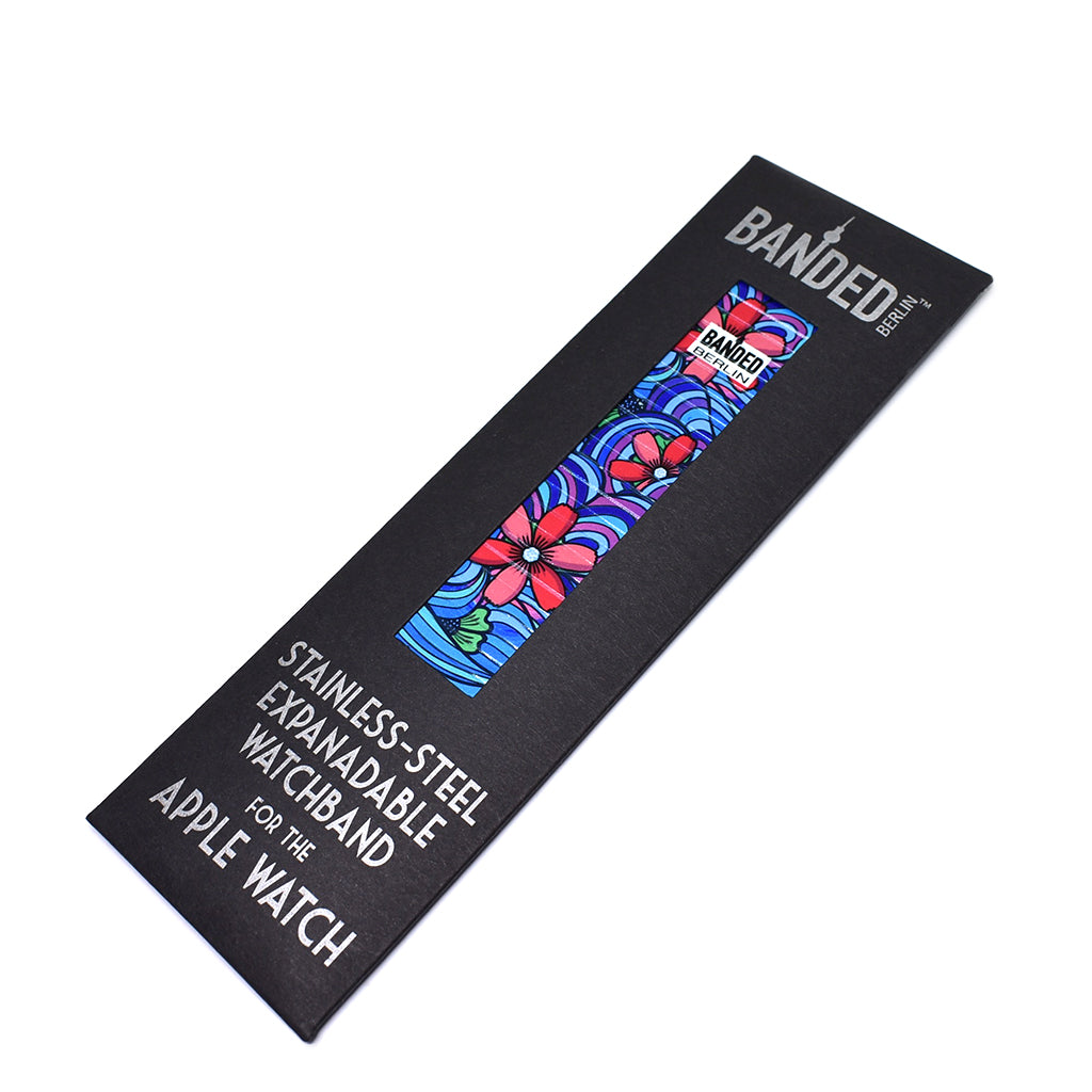 Squiggle Flower Pop- Blues Apple watch banded Berlin