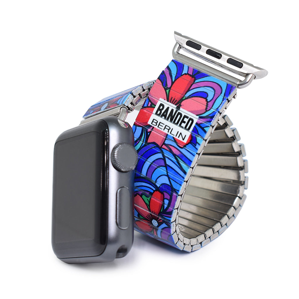 Squiggle Flower Pop- Blues Apple watch banded Berlin