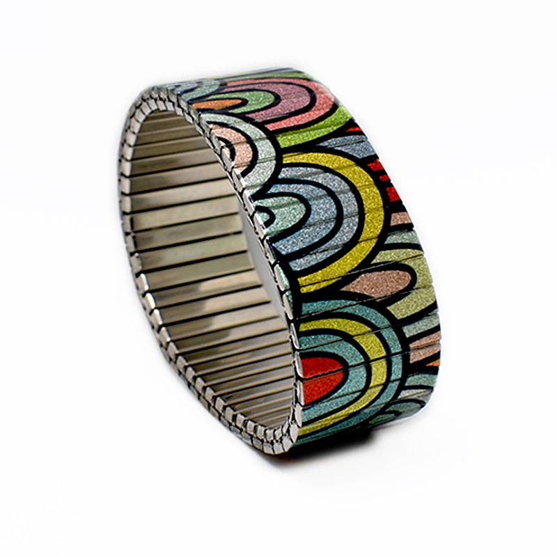 Banded Berlin - Full Spectrum - multi coloured rainbow fantasies in a 23mm width style © 2020, banded berlin